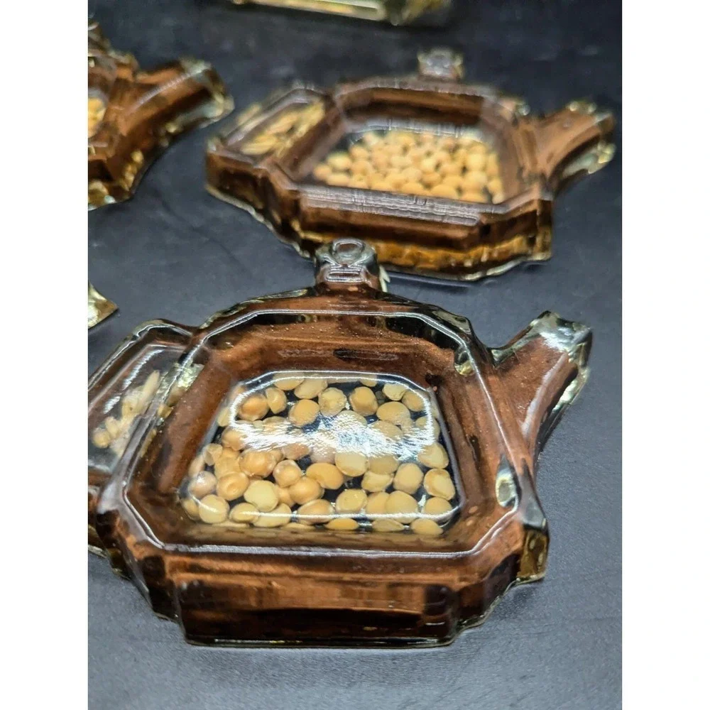 Napkin Holder Spoon Rest Gamut Designs Dry Seeds Lucite Resin Cottagecore